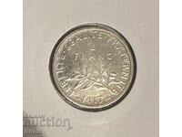 Franța 1 franc argint / France 1 franc 1917 argint