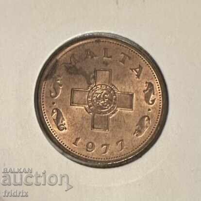 Malta 1 cent 1977 UNC with price 4.50 BGN | € 2.30