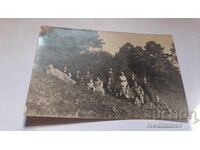 Photo Mezdra Men women and children at the vineyard 1932