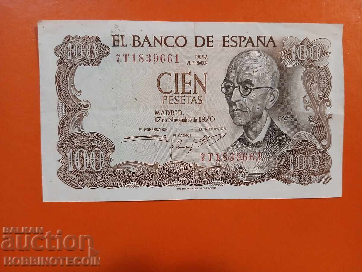 SPAIN 100 Pesetas issue 1970 3