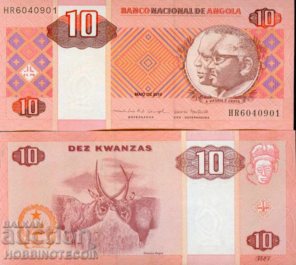 ANGOLA ANGOLA 10 Kwanzaa issue issue 2010 - aUNC ANGOLA ANGOLA 10 Kwanzaa issue issue 2010 - aUNC