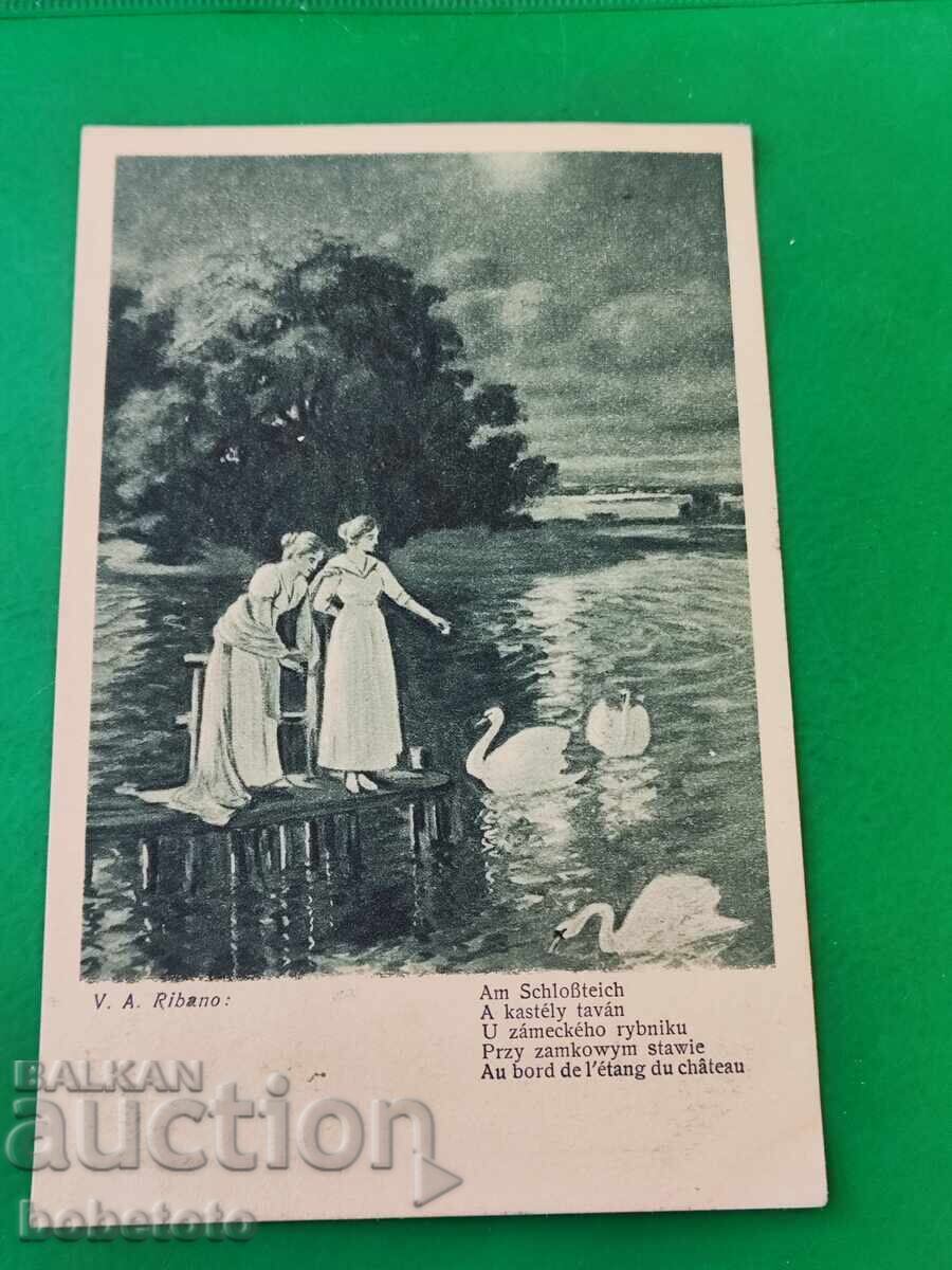 Carte poștală colorată veche