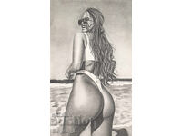 Desen femeie / plajă
