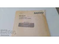 Οδηγίες χρήσης για κασετόφωνο SANYO M804SR