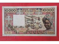 10000 φράγκα 1977 - 1992 Δυτικοαφρικανικές Πολιτείες