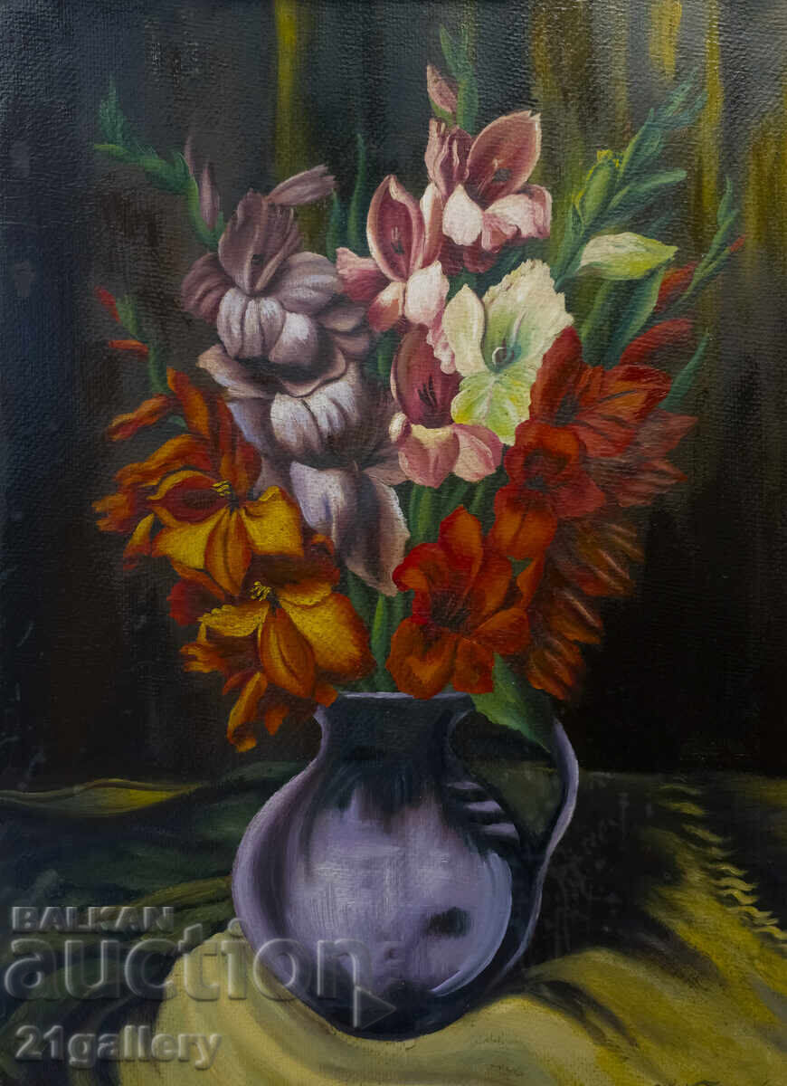 Ivan Kostov, uleiuri, natură statică 1946 cu preț 1000.00 BGN | € 511.29