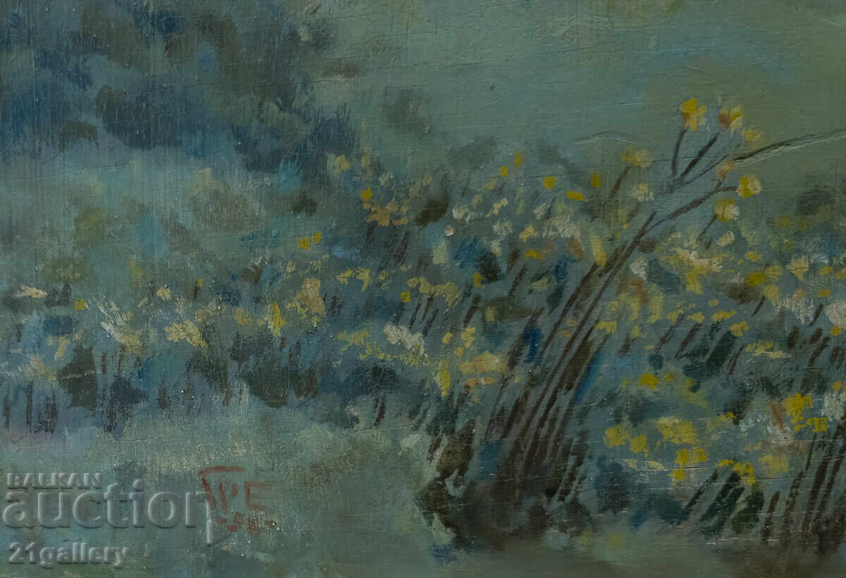 Коста Греков, планински пейзаж , маслени бои - 7