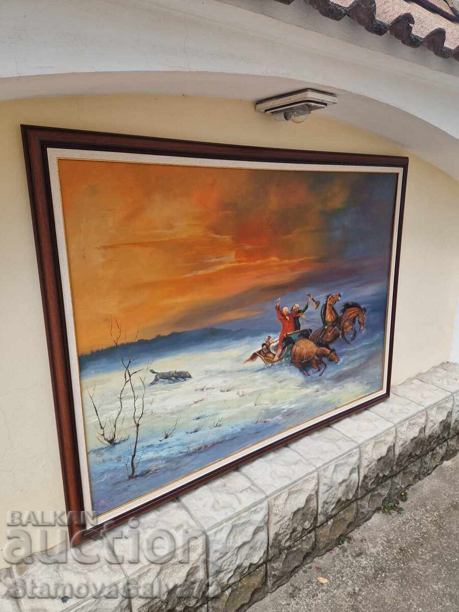 Τεράστια ελαιογραφία του συγγραφέα σε καμβά - 6