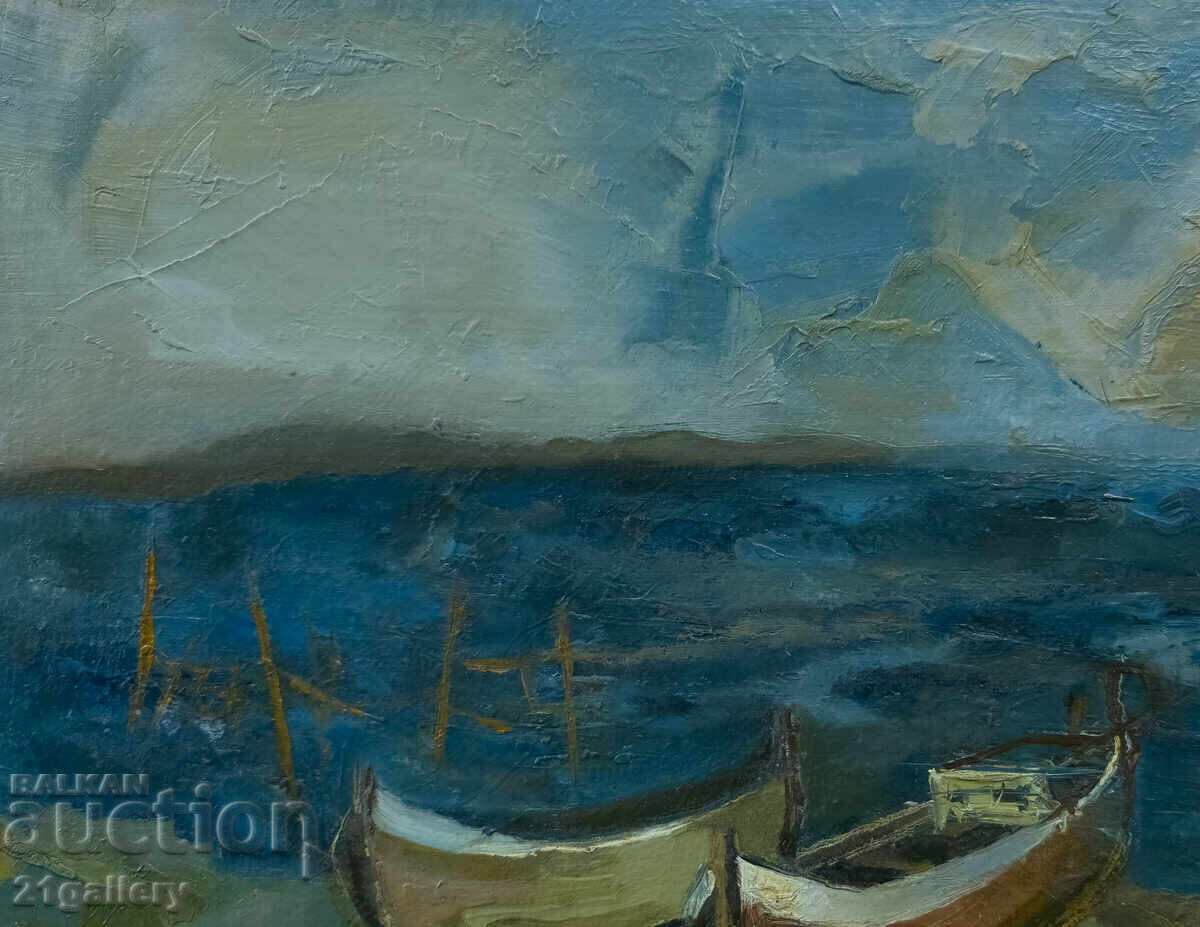 Θαλασσινό τοπίο, ελαιογραφία, 1983 με τιμή 350.00 BGN | € 178.95