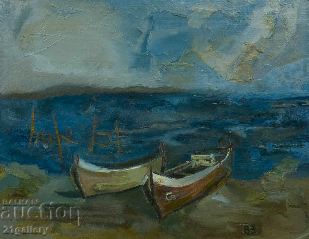 Θαλασσινό τοπίο, ελαιογραφία, 1983