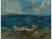 Θαλασσινό τοπίο, ελαιογραφία, 1983