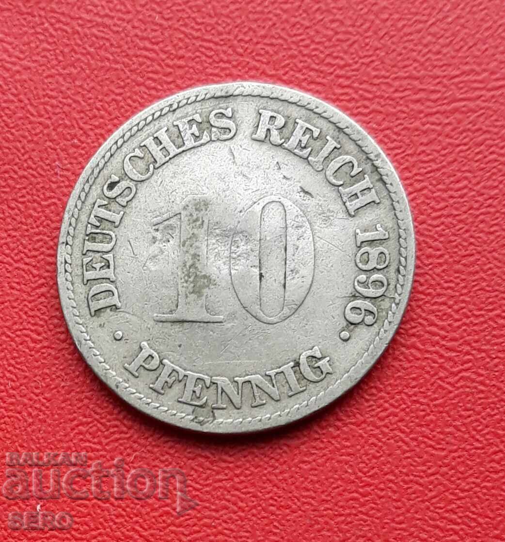 Germania-10 Pfennig 1896 G-Karlsruhe-foarte rar Germania-10 Pfennig 1896 G-Karlsruhe-foarte rar