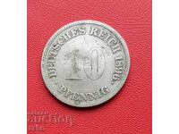 Germany-10 Pfennig 1896 G-Karlsruhe-very rare