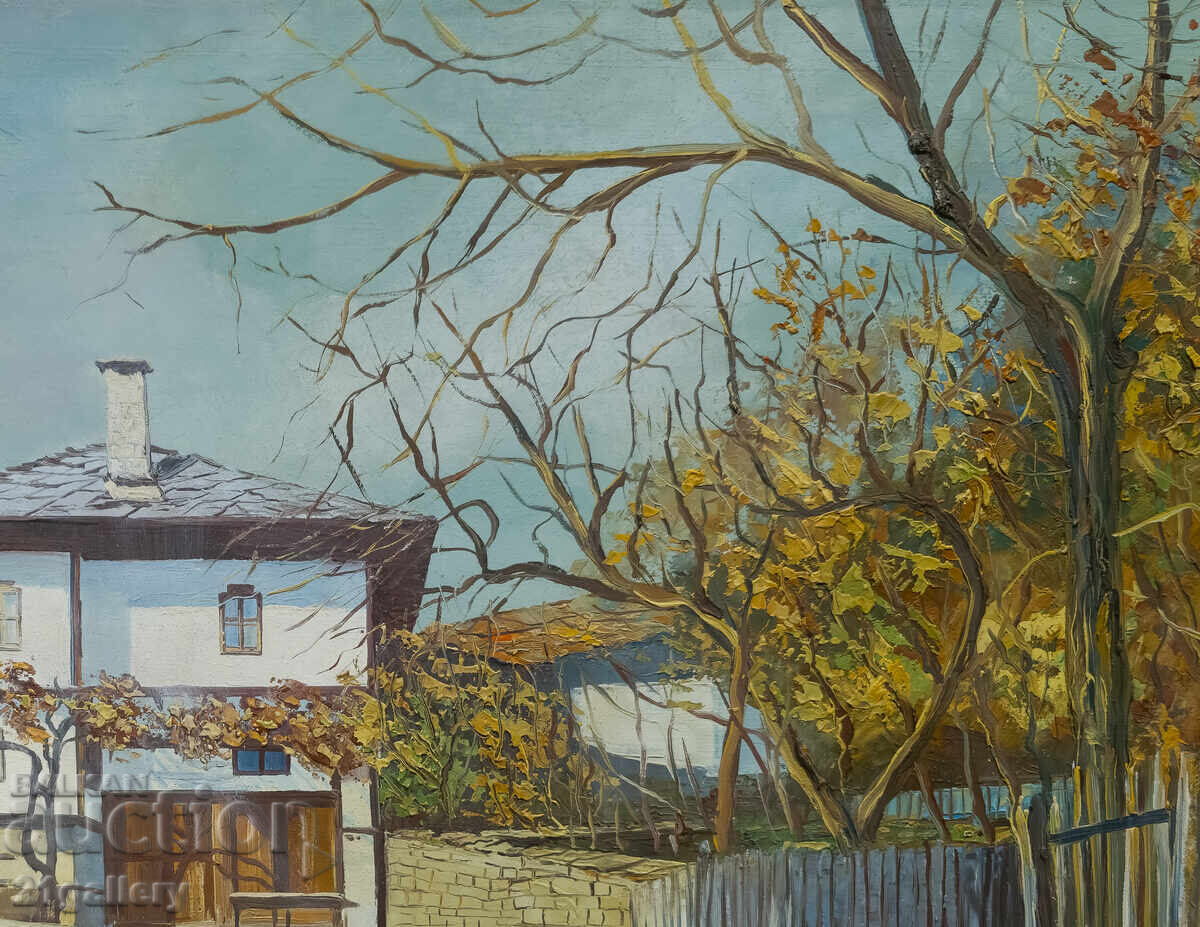 Auction Landscape with houses / oil paints 1990 Auction Landscape with houses / oil paints 1990