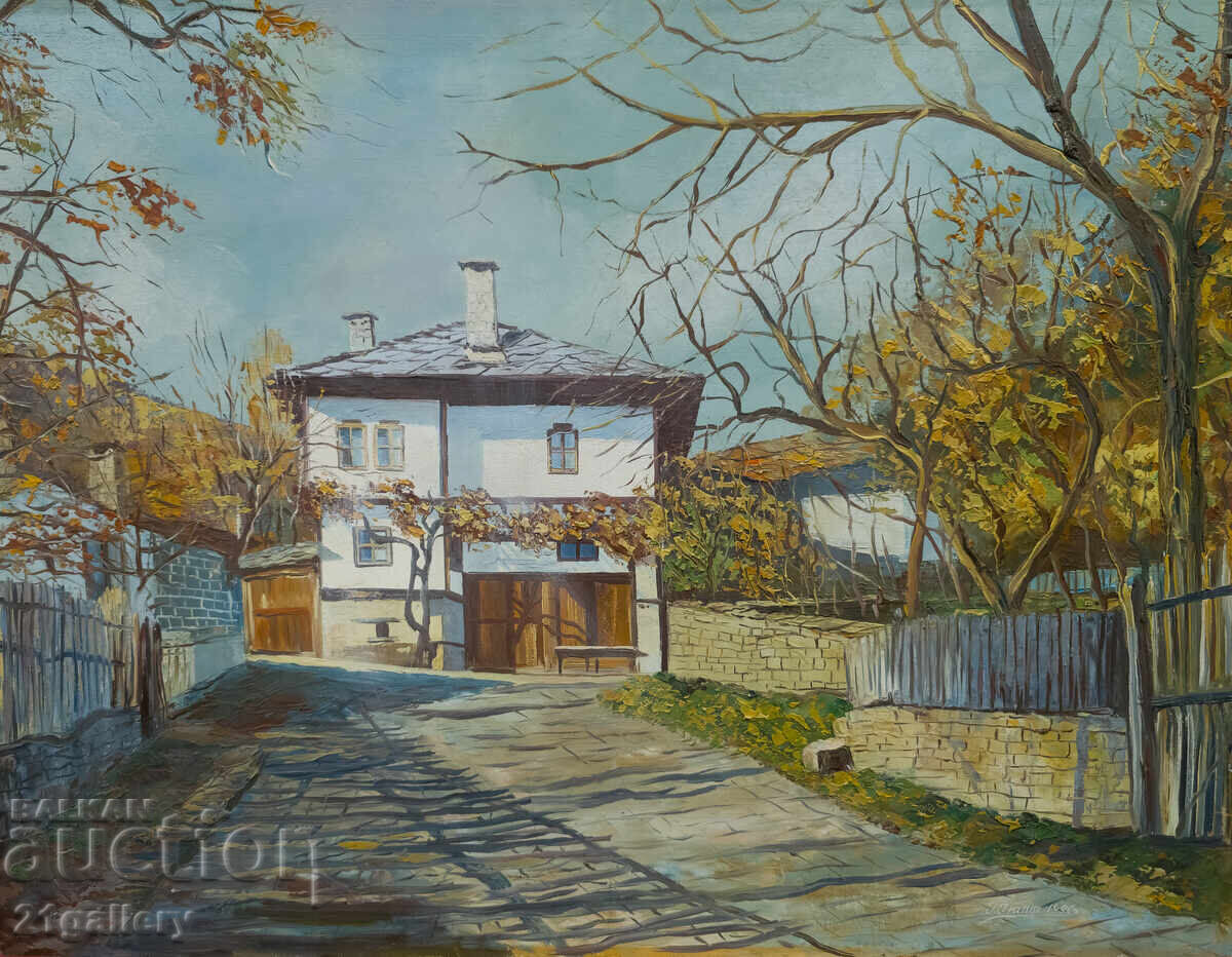 Landscape with houses / oil paints 1990 - 7 Landscape with houses / oil paints 1990 - 7