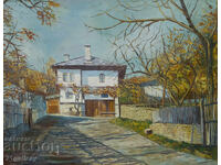 Landscape with houses / oil paints 1990