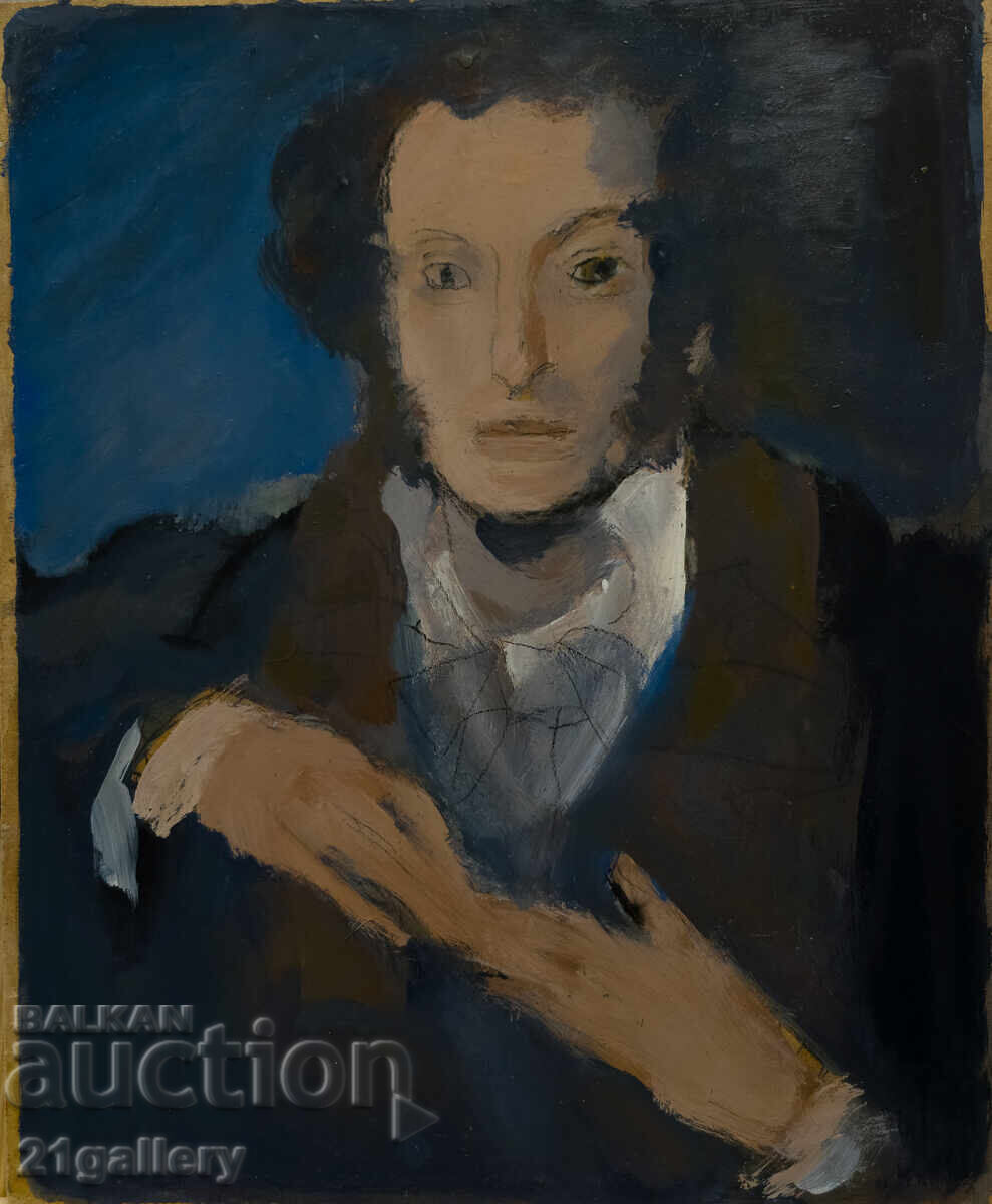 Σύγχρονος ελαιογραφικός πίνακας πορτρέτο του Αλεξάντερ Πούσκιν - 6