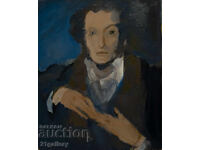 Σύγχρονος ελαιογραφικός πίνακας πορτρέτο του Αλεξάντερ Πούσκιν