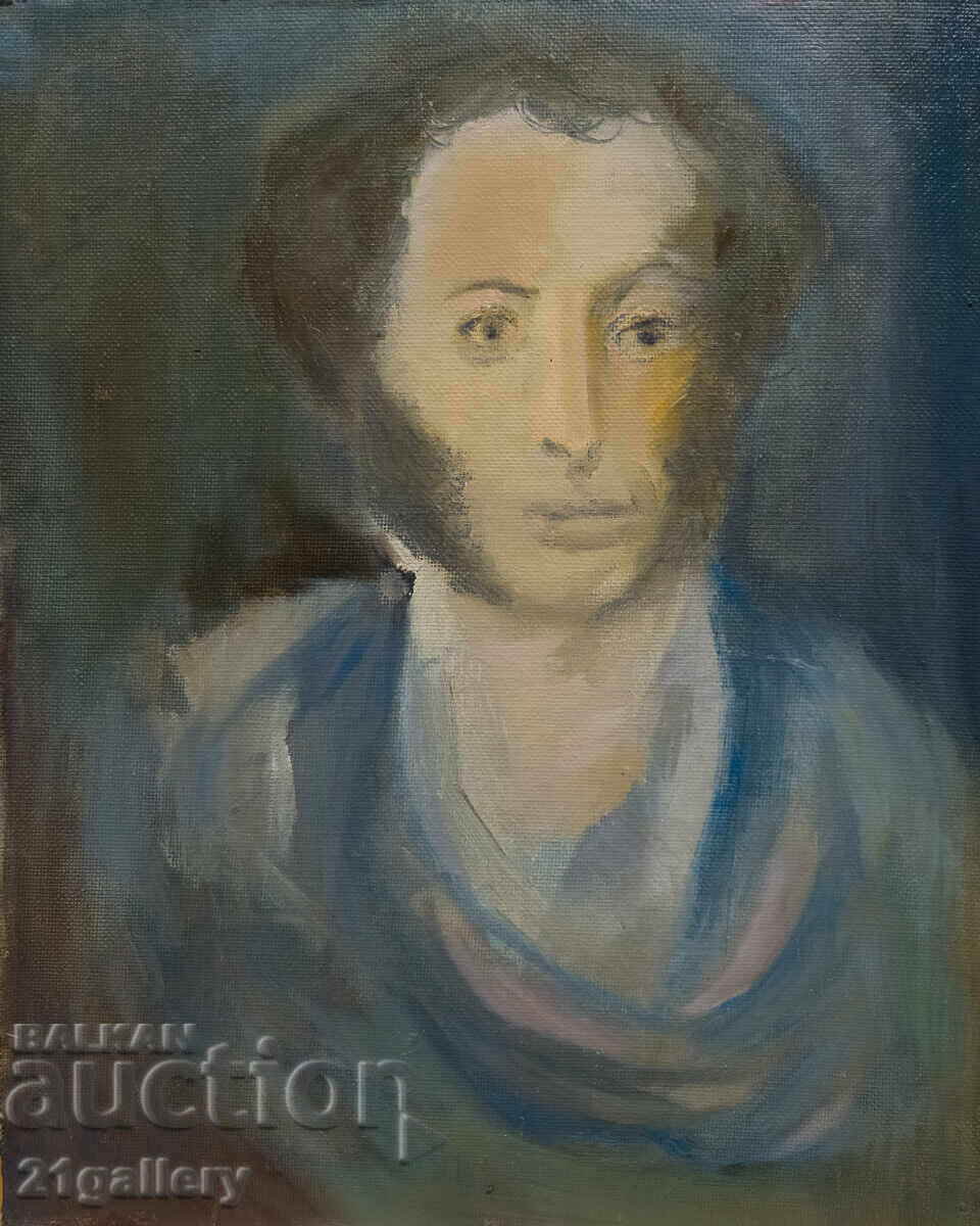 Contemporary Oil Painting Portrait of Alexander Pushkin