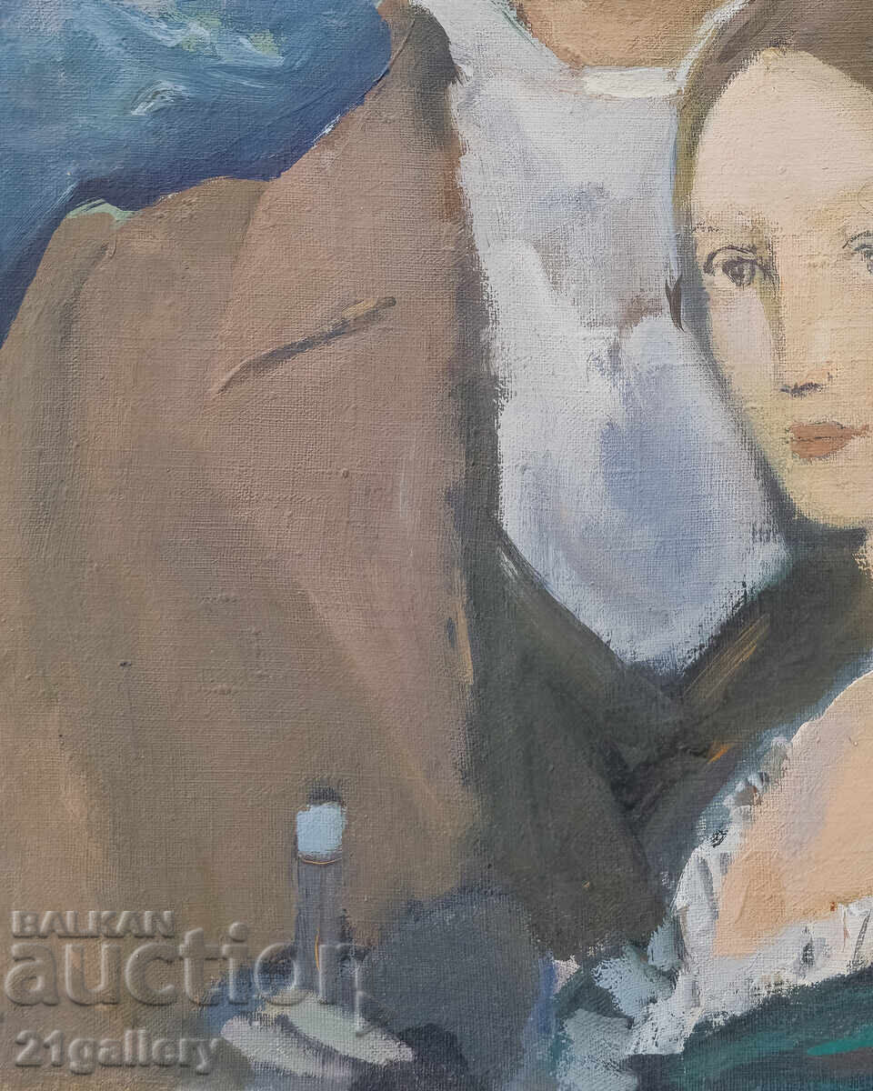 Доставка на Съвременна картина портрет на Александър Пушкин и дама Доставка на Съвременна картина портрет на Александър Пушкин и дама