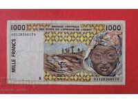 1000 Francs 2002 West African States Senegal