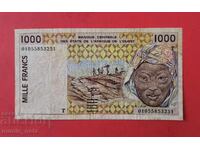 1000 φράγκα 1991 Δυτικοαφρικανικές χώρες Τόγκο