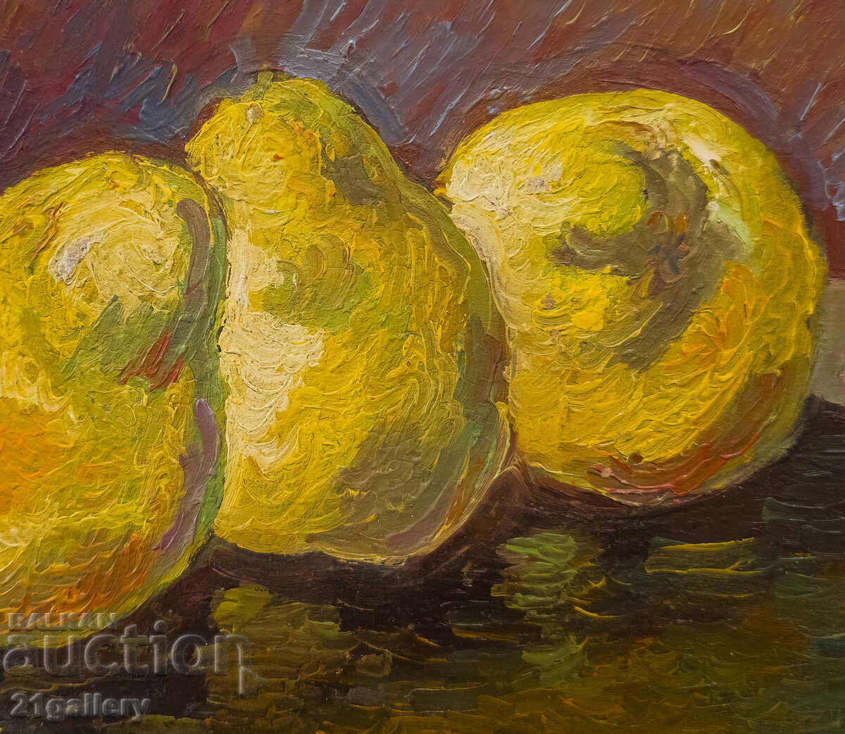 Auction  Still life with fruits, oil paints, signed 1993