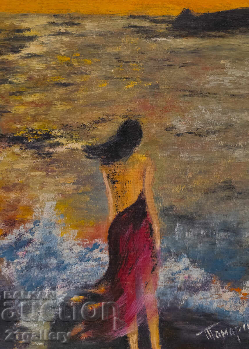 Доставка на Тамара Коларова, маслени бои, подписана 1981г.