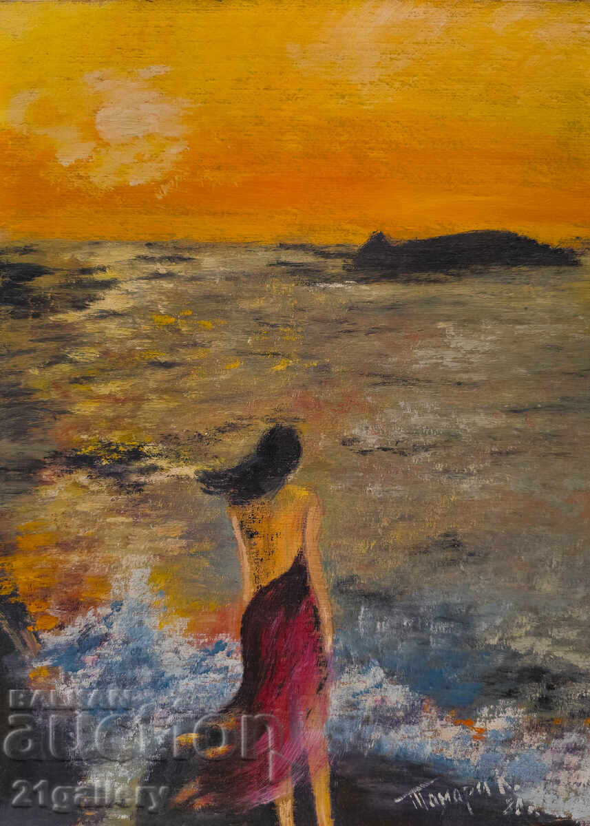 Тамара Коларова, маслени бои, подписана 1981г.