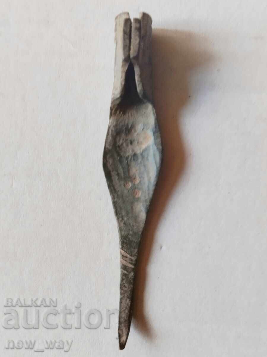 Auction  Parts for flintlock pistol. Ramrod tip made of bronze