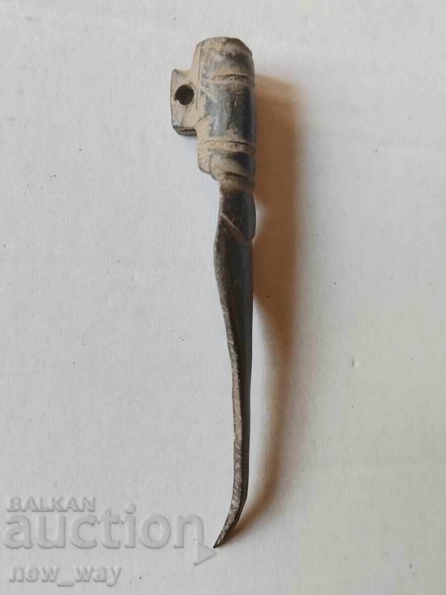 Delivery of Parts for flintlock pistol. Ramrod tip made of bronze