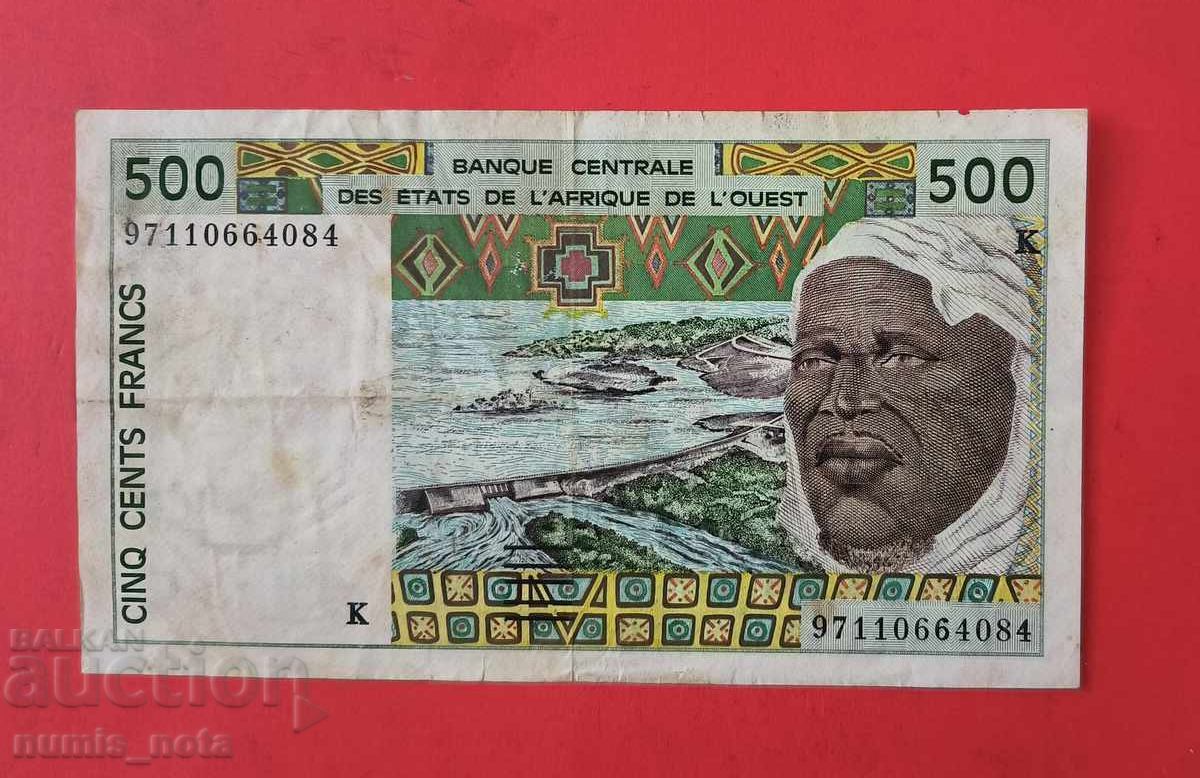 500 Francs 1997 West African States Senegal