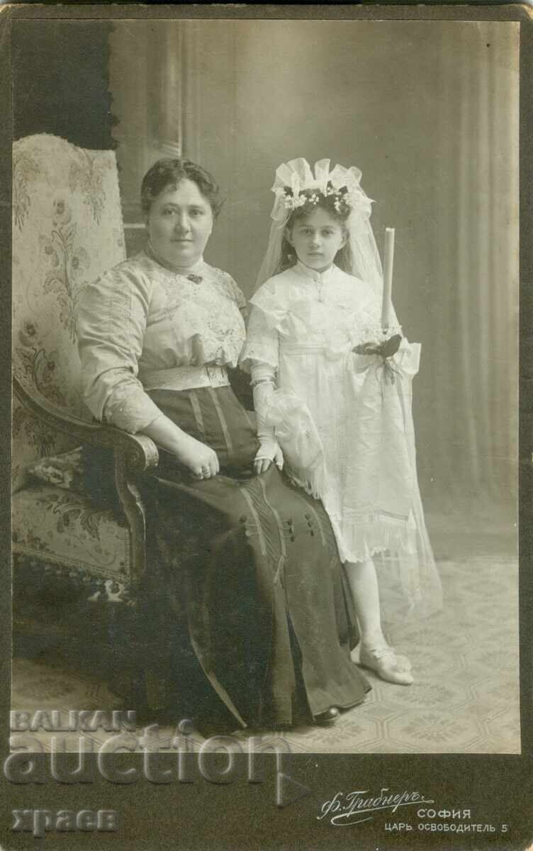 FOTOGRAFIE VECHE - CARTON - F.GRABNER - SOFIA - 0940