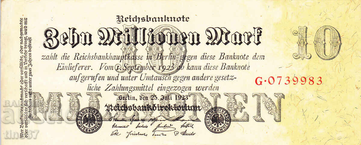tino37 - GERMANY - 10,000,000 MARKS - 1923 - XF with price 2.90 BGN | € 1.48