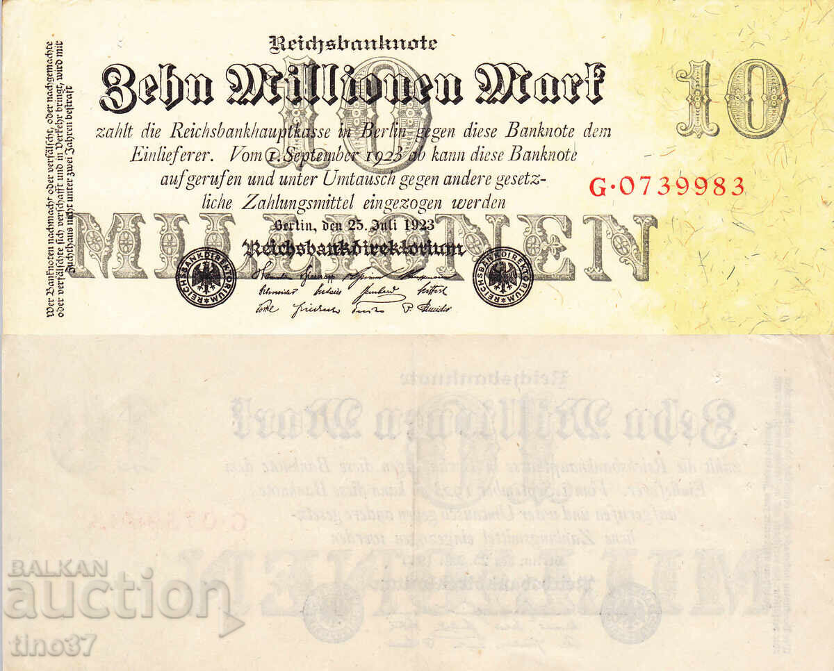 tino37 - GERMANY - 10,000,000 MARKS - 1923 - XF