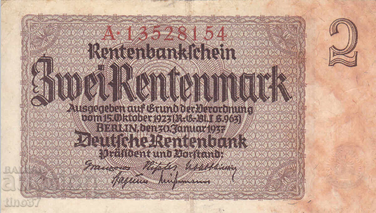 tino37- ГЕРМАНИЯ - 2 - МАРКИ - 1937г - VF с цена 4.80 лв. | € 2.45 tino37- ГЕРМАНИЯ - 2 - МАРКИ - 1937г - VF с цена 4.80 лв. | € 2.45