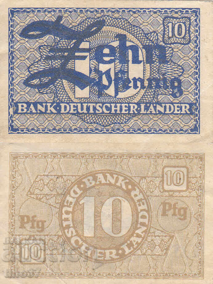 tino37- ΓΕΡΜΑΝΙΑ / Δ. ΓΕΡΜΑΝΙΑ/ - 10 PFENNIG - 1948 - VF tino37- ΓΕΡΜΑΝΙΑ / Δ. ΓΕΡΜΑΝΙΑ/ - 10 PFENNIG - 1948 - VF