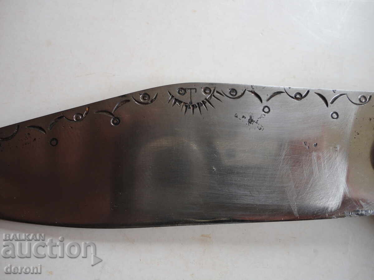 Δημοπρασία Τεράστια χάραξη κέρατου κουκουβάγιας μαρκαρισμένη ναβάχα 3