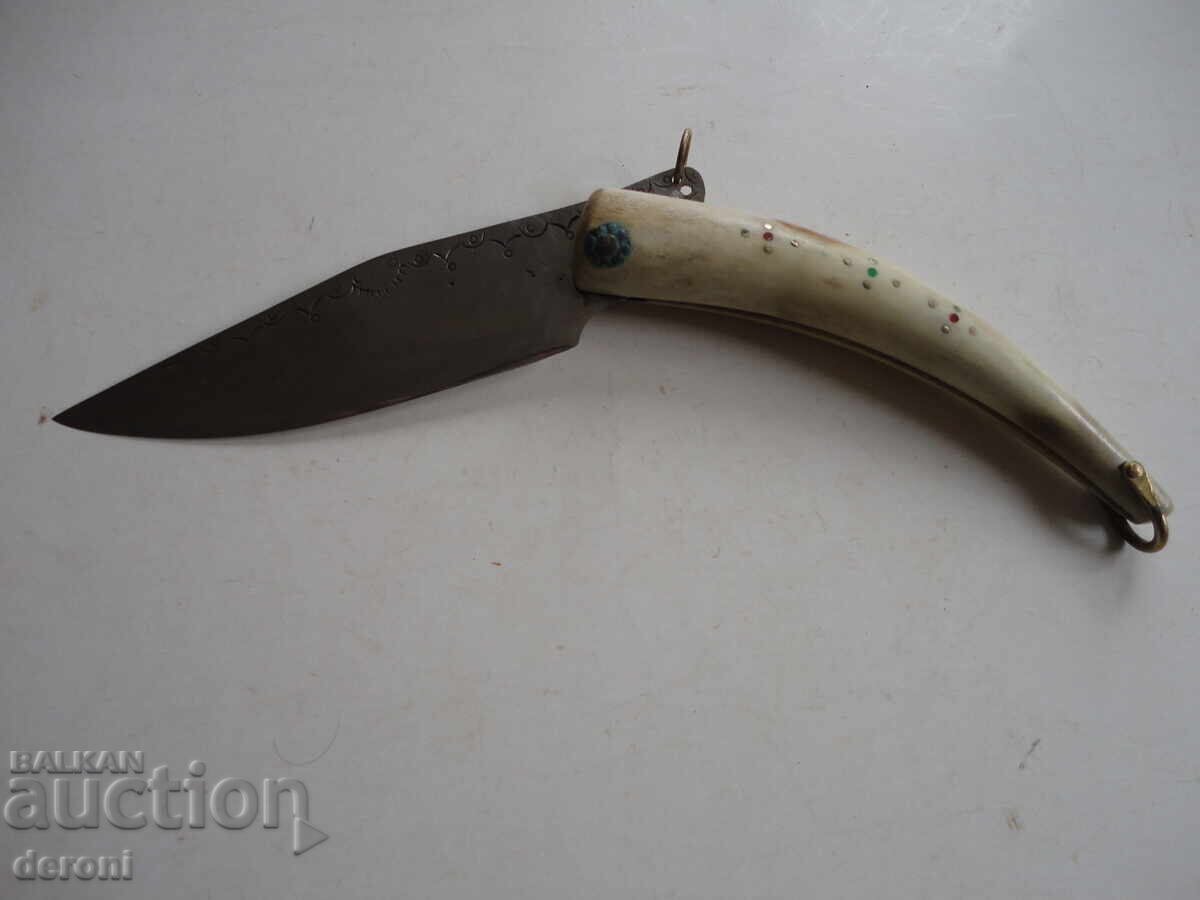 Аукцион Страхотна сойка рог гравюри маркирана наваха 4 Аукцион Страхотна сойка рог гравюри маркирана наваха 4