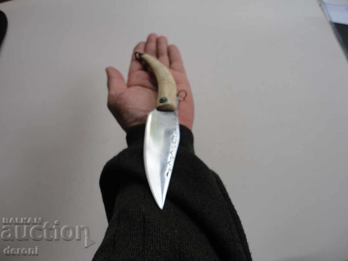 Страхотна сойка рог гравюри маркирана наваха 4 - 5 Страхотна сойка рог гравюри маркирана наваха 4 - 5