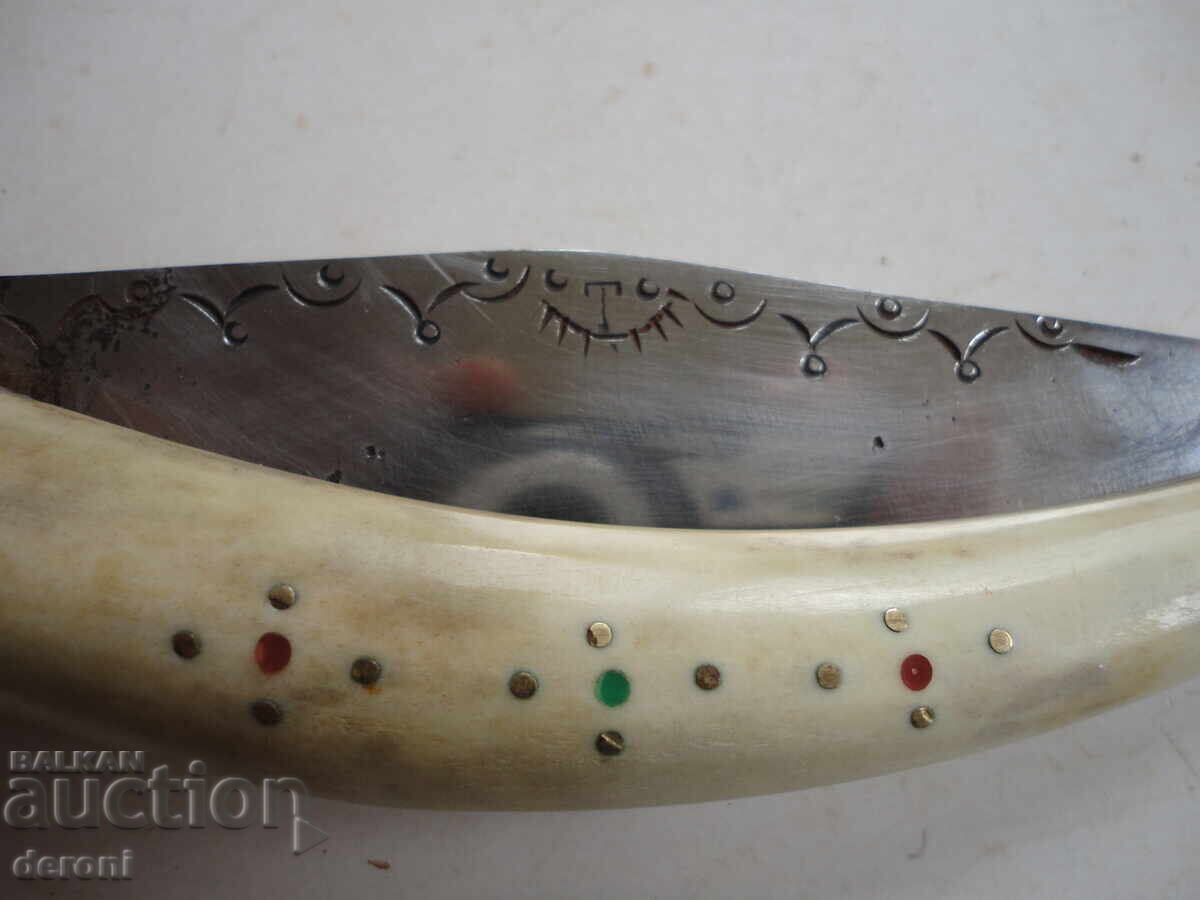 Страхотна сойка рог гравюри маркирана наваха 4 - 7 Страхотна сойка рог гравюри маркирана наваха 4 - 7