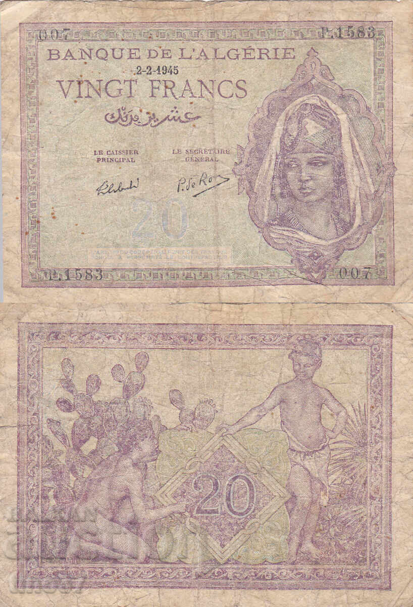 tino37 - ΑΛΓΕΡΙΑ - 20 ΦΡΑΓΚΑ - 1945