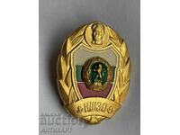 rare military insignia NSHO Nikola Vaptsarov Varna on a screw
