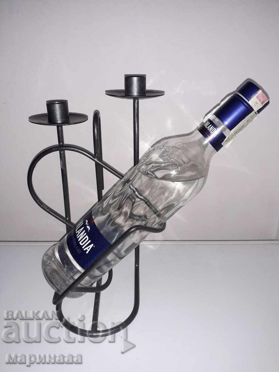 BOTTLE HOLDER + CANDLESTICK with price 7.00 BGN | € 3.58