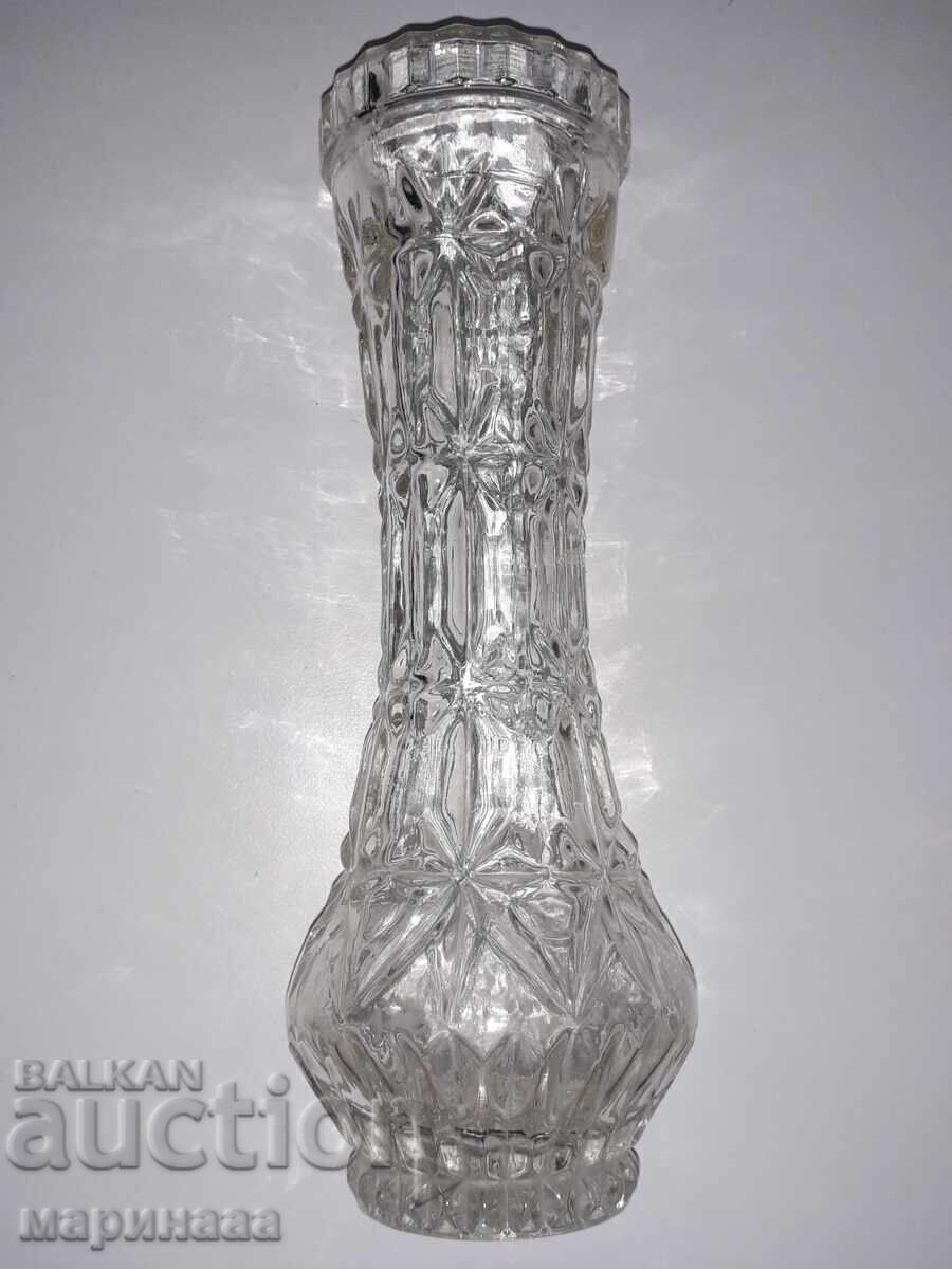 VINTAGE VASE. THICK GLASS