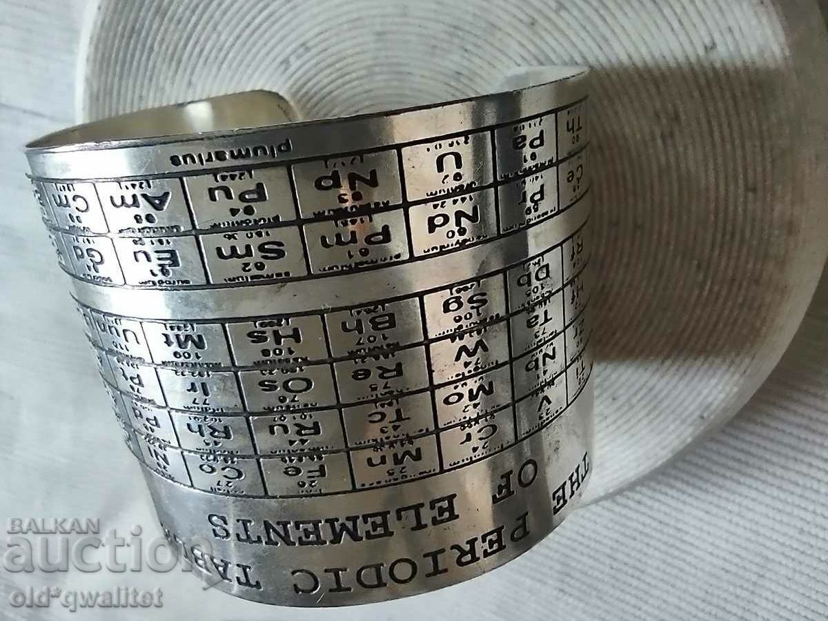 Brățară lată atractivă, tabel de elemente chimice - 6