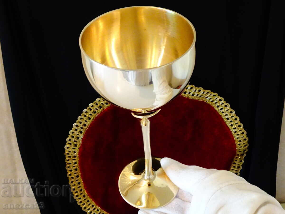 Бронзов бокал за вино 300 мл.,21 см. - 6 Бронзов бокал за вино 300 мл.,21 см. - 6