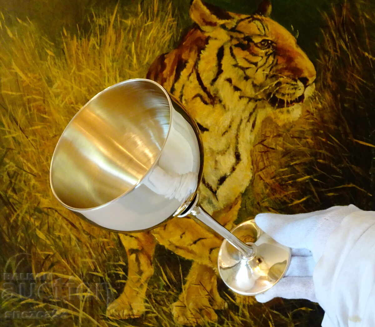 Бронзов бокал за вино 300 мл.,21 см. - 7 Бронзов бокал за вино 300 мл.,21 см. - 7