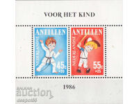 1986. Antilele Olandeze. Îngrijirea copiilor - Sport. Mini - bloc