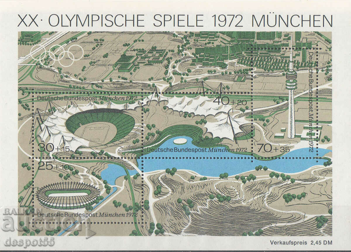 1972. Δυτική Γερμανία. Ολυμπιακοί Αγώνες - Μόναχο, Γερμανία. Μπλοκ